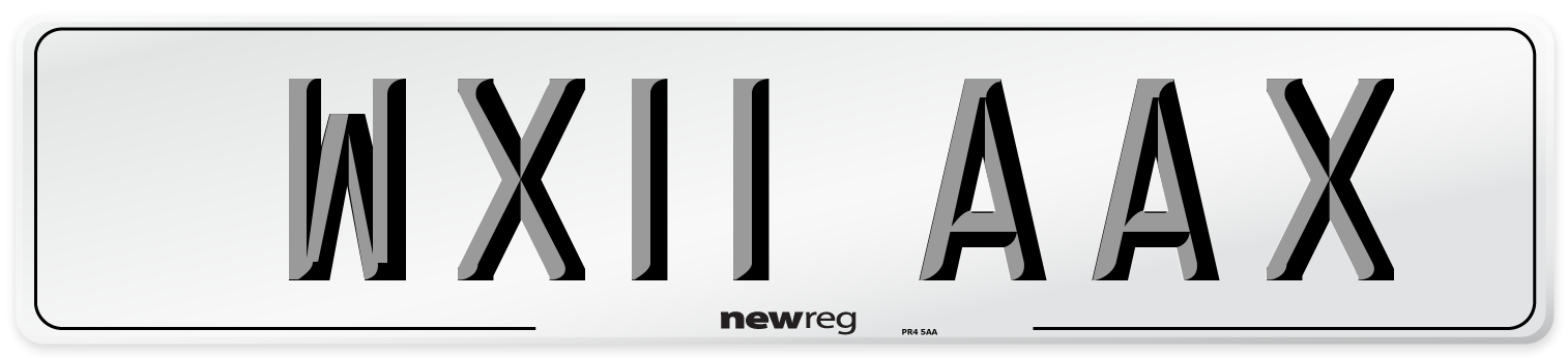 WX11 AAX Number Plate from New Reg